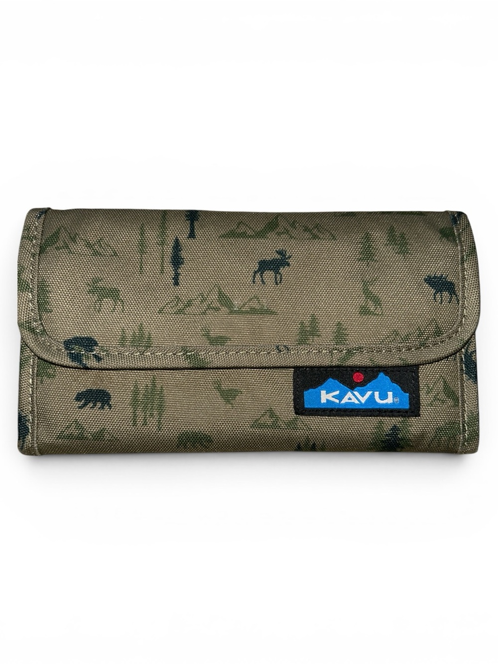 Kavu Mondo Spender Olive Green Camo Loves The Outdoors Moose Trees Mountains